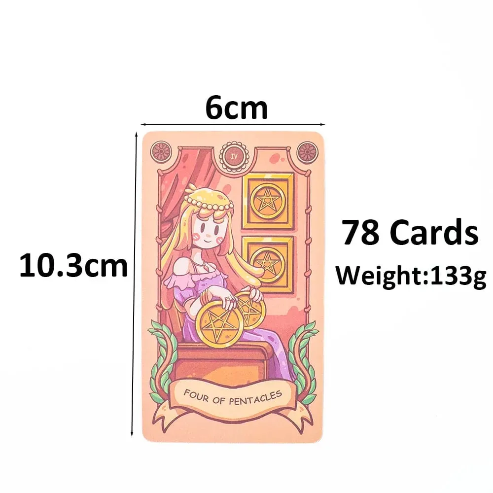 Joyful Journey Tarot Deck-78 การ์ดเกมภาพประกอบน่ารักโอบกอดความสว่างความรักและความอบอุ่น 10.3*6 ซม. — image 5
