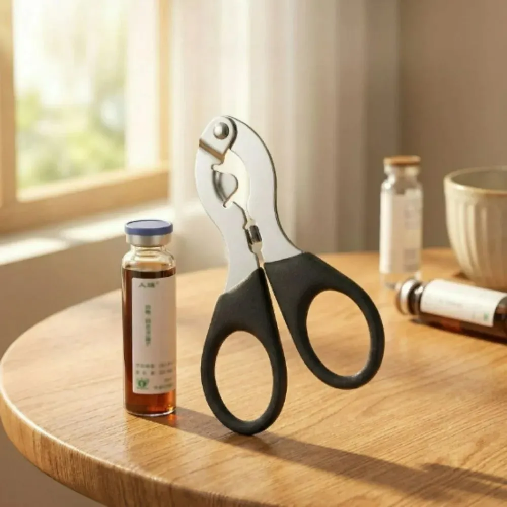1PCS Explosion-proof Tragbare Oral Flüssigkeit Opener Multifunktionale Aluminium Medizin Fläschchen Kappe Remover & Cutter — image 6