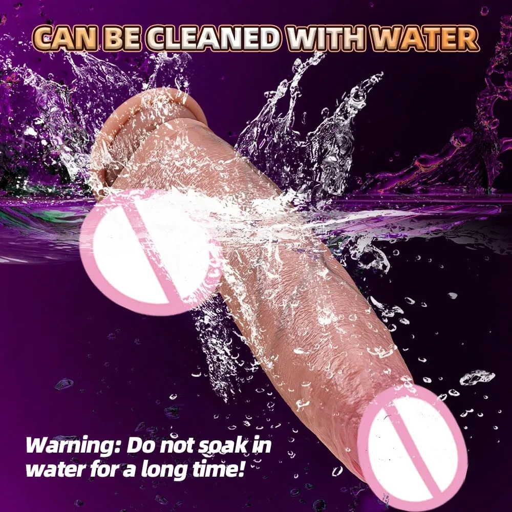 Urat Realistik Lembut Tebal Dildo Melancap Batang Besar Silikon Ganda Daging Kecil Zakar Wanita Lelaki Dubur Mainan Seks Cawan Sedutan Batang — image 5