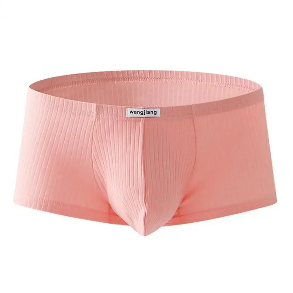 1PCS/3PCS/9PCS Men Boxer Shorts Low-rise Solid Color Ribbed Panties Underpants — image 17