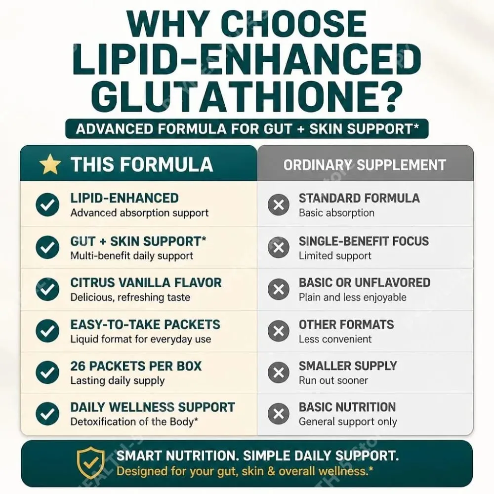 Balíčky tekutého doplňku glutathionu s vylepšeným obsahem lipidů s citrusovou vanilkou podporují zdraví střev a zdraví pokožky 26 balení 130 ml — image 7