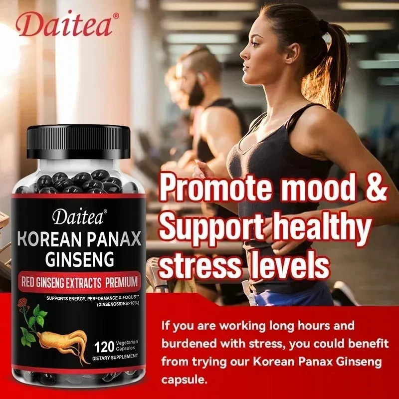 Capsule di Ginseng Rosso Coreano - 1000 Mg Aumenta la resistenza energetica, le prestazioni atletiche e la forza muscolare, supporta la salute immunitaria — image 5