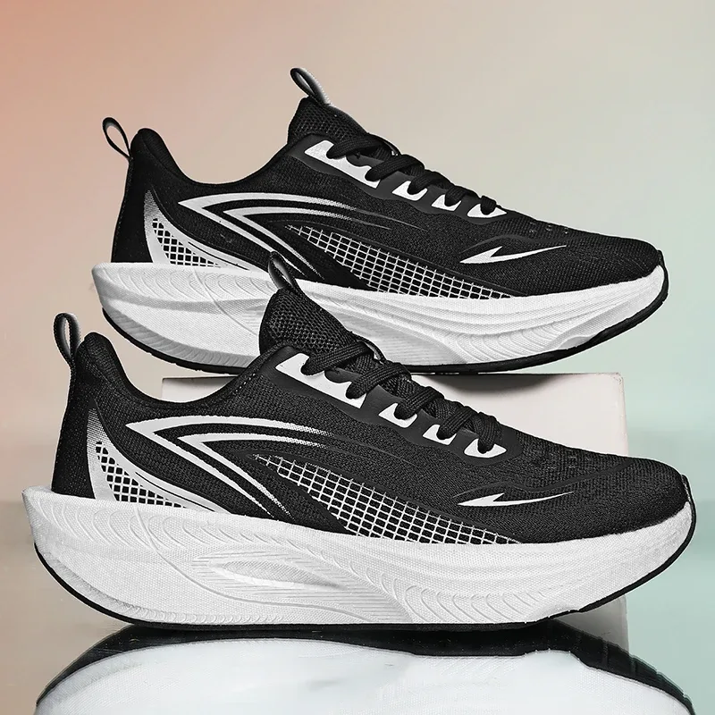 Lette løbesneakers til mænd Carbon Board Specialty Marathon Mænd Sport Åndbar Gå Atletisk Skridsikre sneakers Mand
