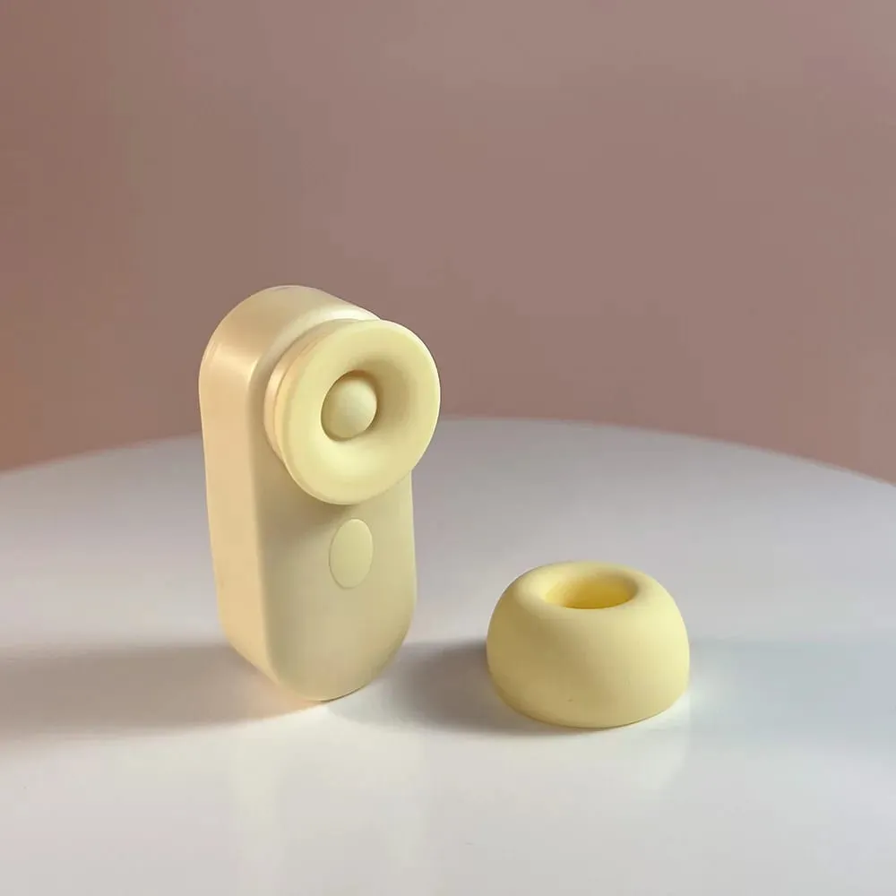 Dream Vibe Echo 2-v-1 Mini přísavka do uší ve tvaru žlutého vibrátor na klepání a sání Sexuální hračka pro ženy Masážní přístroj bradavek klitorisu — image 2
