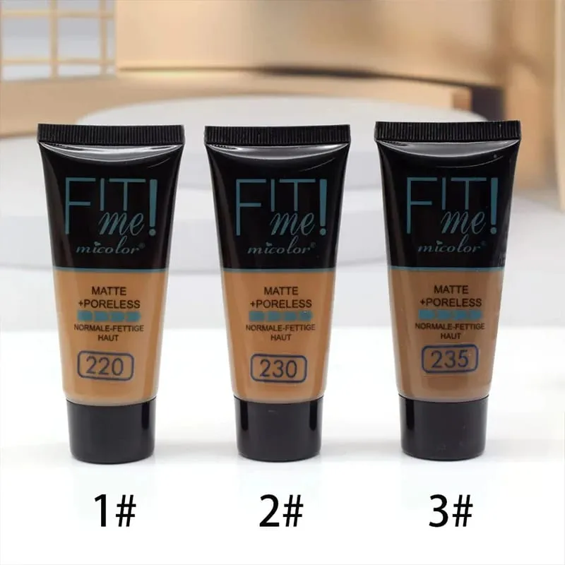 Micolor Fit Me 2 IN 1 Poreless Powder & Liquid Foundation Full Coverage Liquid Concealer Scars Dark Circles Acne Cosmetic Set — image 4