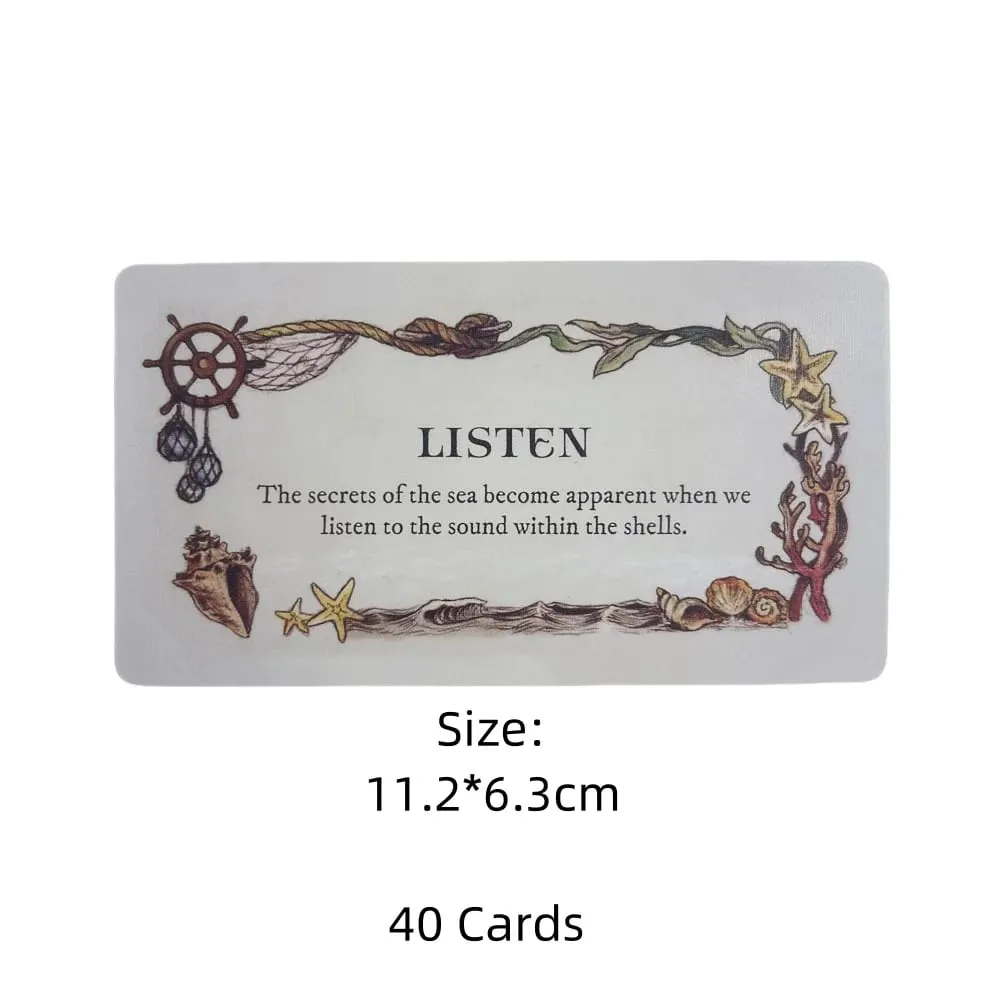Sea Melodies Oracle Cards A 40 Deck Message From The Mermaids Tarot English Visions Divination Edition Board Playing Games — image 5