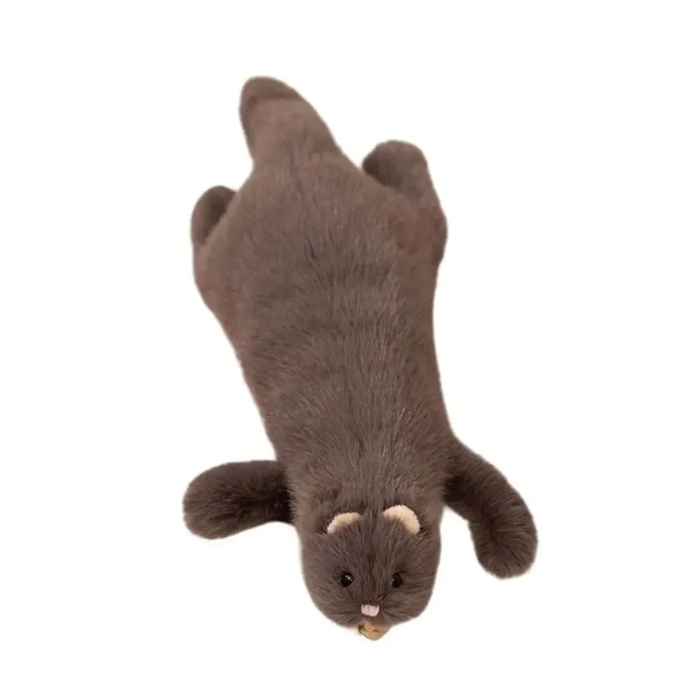 Oreiller en peluche furet doux, Texture moelleuse, coutures denses, Long coussin de furet, Expression mignonne, oreiller Animal en peluche — image 7