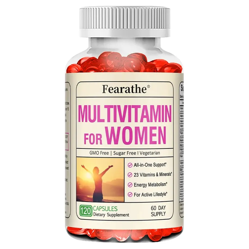 Multi-capsules quotidiennes pour femmes - Multivitamines quotidiennes antioxydantes pour soutenir l'énergie et la santé immunitaire - 120 gélules