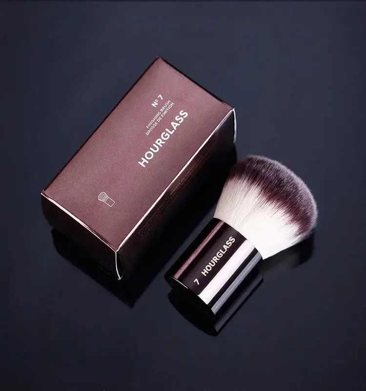 1pc Hourglass Powder Contour Berus solek Pemerah Pipi Bedak Berus solek pemegang logam Concealer Bronzer high end dengan kotak — image 14