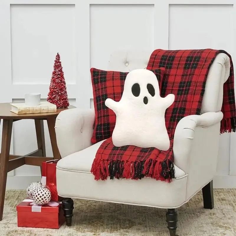 Hantu Stuffed Animal Halloween Ghost Doll Toy Stuffed Plushie Kartun Lembut Stuffed Animals Hantu Lucu Dekorasi Rumah Mainan Mewah — image 6
