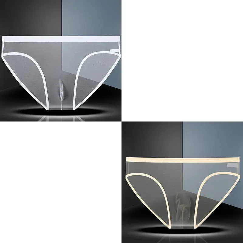 Transparente Unterwäsche Hot Man Pants Ultradünne Perspektive Mid-Rise Male Mesh Slips Homme Höschen Plus Size — image 31