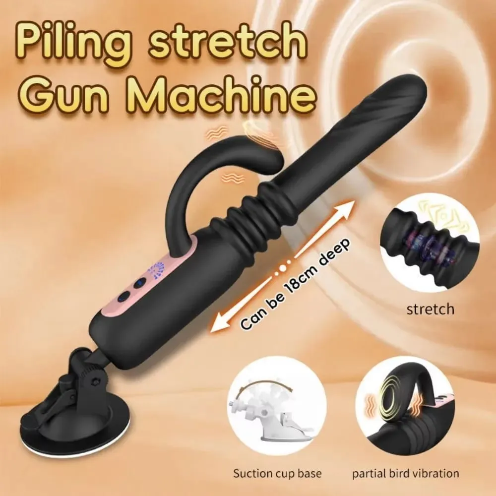 7 Machine sexuelle télescopique, gode vibrateur, 30MM, étirement automatique, Rechargeable avec ventouse, jouets sexuels pour adultes pour femmes — image 6