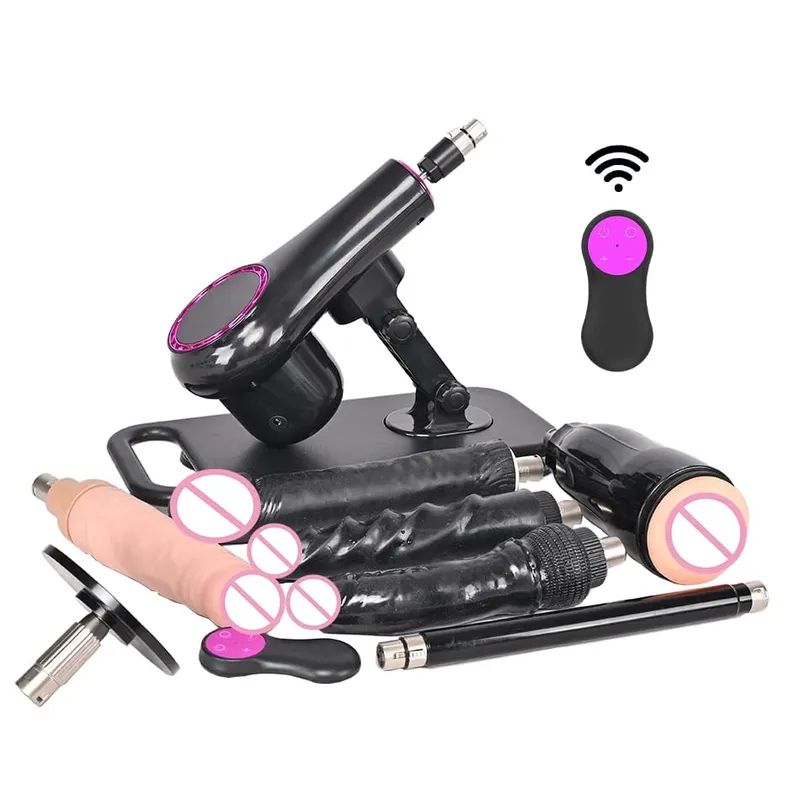 vibratore telescopico automatico della macchina dell'amore che spinge la macchina del sesso con diversi giocattoli allegati al dildo Giocattoli del sesso — image 16