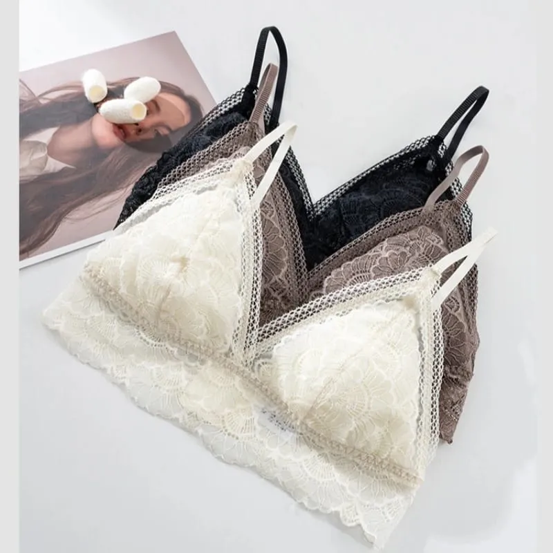 Birdtree Bra Sutra Asli Set Singkat Pakaian Dalam Cup Segitiga Wanita Set Elegan Renda Singkat Pinggang Rendah 2026 Musim Semi Baru A61815JF — image 4