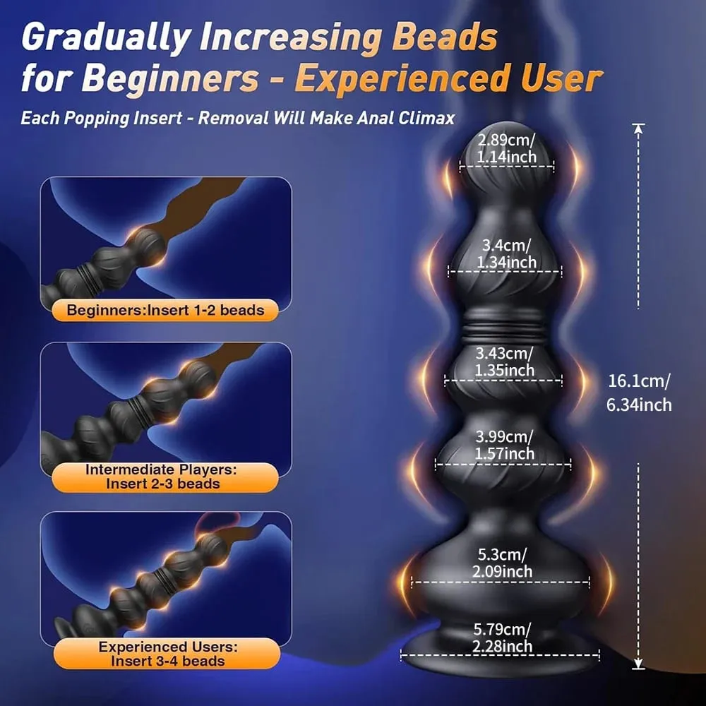 APP Fjernbetjening Støbende Vibrerende Analperler til Gay Prostata Massager Butt Plug Anal Vibrator med Sugekop Sexlegetøj Mænd — image 4