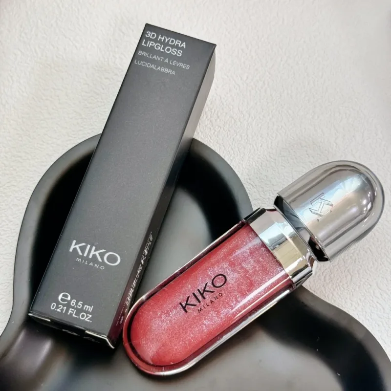 Kiko Asli 3D Cermin Lip Glaze Kalis Air Tidak Luntur dan Cawan Tidak Melekat Warna Pes Kacang Lembut Warna Mata Berkilat Halus Pesona Merah — image 32