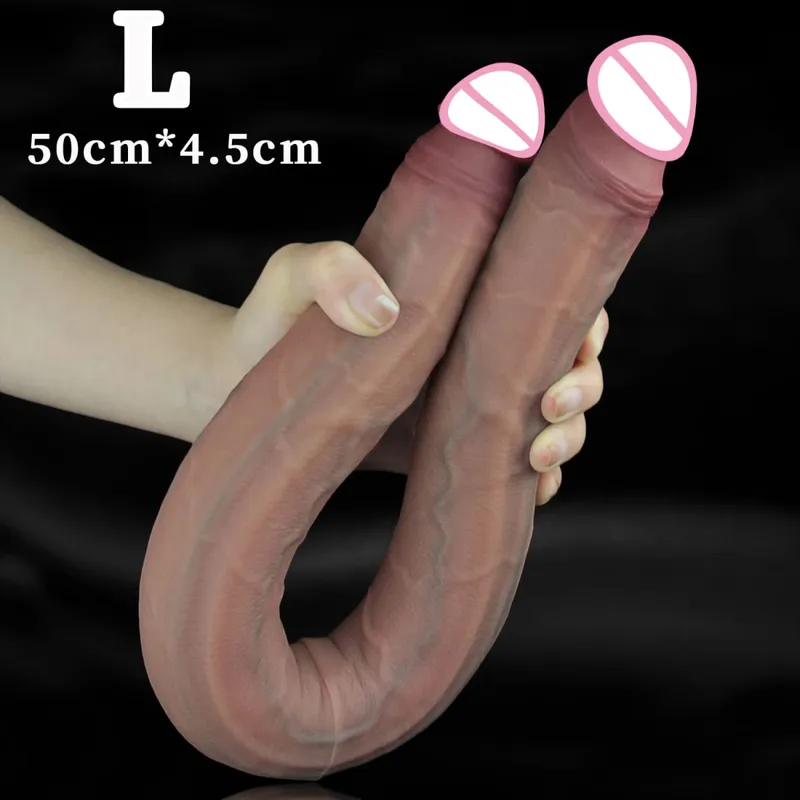 Godes à Double extrémité en Silicone, pénis Super Long, Massage Vaginal du point G, orgasme, masturbateur lesbien, plug anal, jouets sexuels — image 8