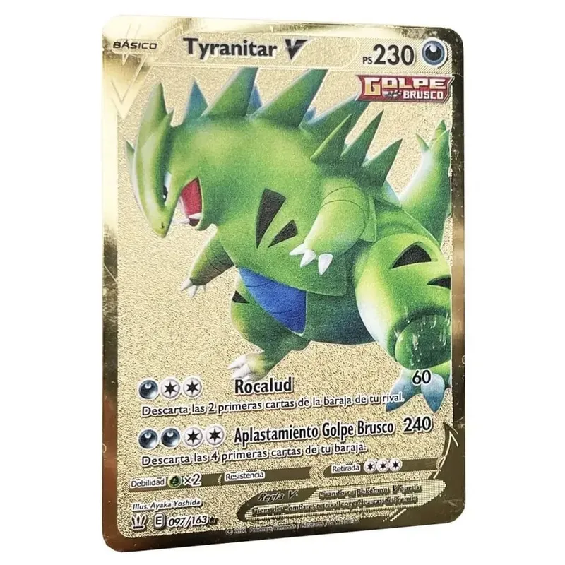 Pokemon Metal Cards in Spanish Pikachu Arceus Charizard DIY Trading Flash Card Anime Cartoon Gift — image 25