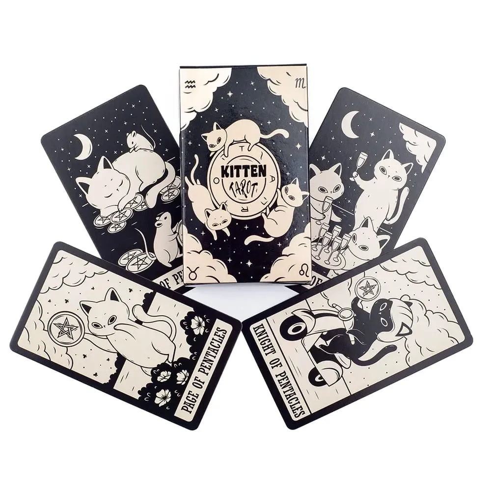 78 Card Deck Kitten Tarot Oracle Card Fate Divination Leisure Entertainment Family gatherings Tarot Card Game — image 3