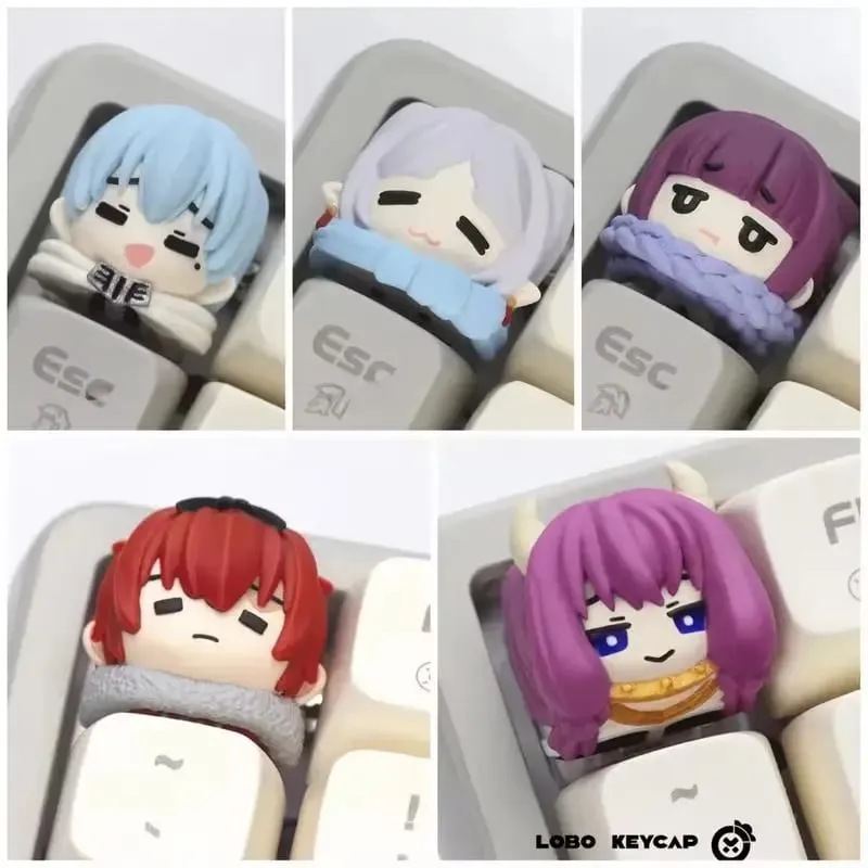 Anime frieden série tema único keycap resina personalizada samambaia personagem dos desenhos animados modelo de brinquedo teclado mecânico es decoração presentes — image 1