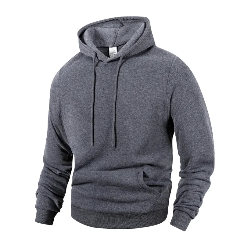 ผู้ชาย Casual Thicken Hoodies ฤดูใบไม้ร่วงฤดูหนาวเสื้อแขนยาวแฟชั่นหลวมสีทึบเสื้อกันหนาวฤดูใบไม้ผลิ WARM กลางแจ้ง Hoody — image 7