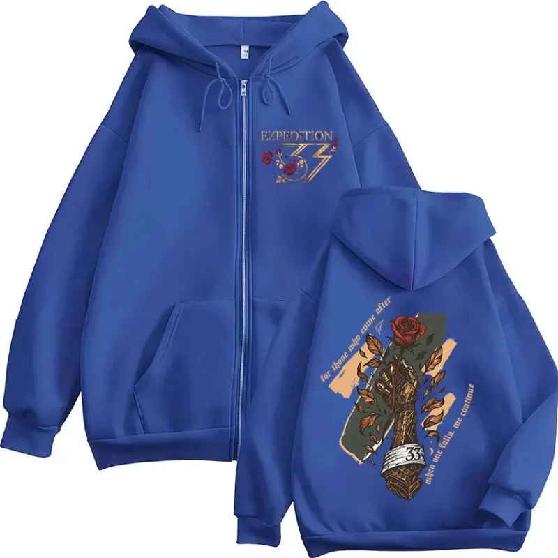 Game Clair Obscur Expedition 33 for Those Who Come After Zipper Hoodies Men Women Clothing Fashion Zip Up Sweatshirt Jacket Coat — image 3