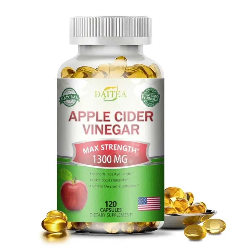 Daitea apple cider vinegar capsules support obesity-prone body management burn fat and inhibit fat accumulation
