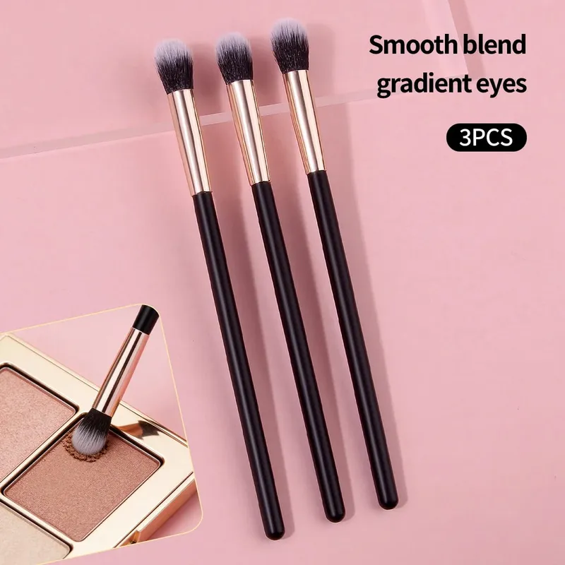 3Pcs Professionelle Augen Make-Up Pinsel Set Weiche Synthetische Faser Lidschatten Blending Pinsel Kleine Detail Schönheit Kosmetische Werkzeuge