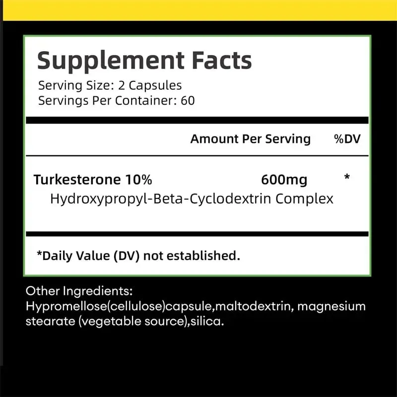 Turkesterone 600 มก. - รองรับประสิทธิภาพความแข็งแรงของกล้ามเนื้อและการฟื้นตัว และปรับปรุงระดับพลังงานและความอดทน — image 2
