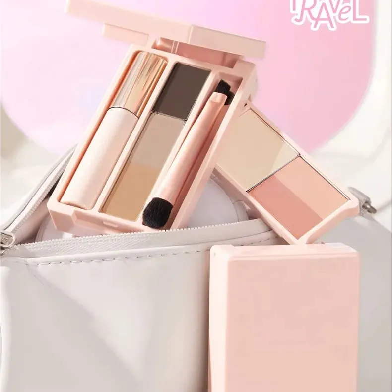 Judydoll Travel แผ่นที่ครอบคลุม Mini Grooming Blush Plate แต่งหน้าแบบบูรณาการสะดวกปาล์มแผ่น — image 4