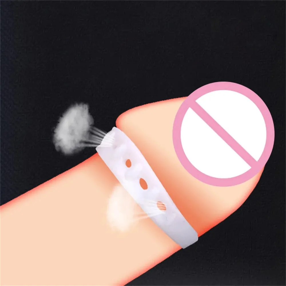 Anneaux de pénis pour hommes, 2 pièces, correcteur de prépuce, anneau de résistance, retarde l'éjaculation, anneaux de coq, boutique de jeux pour adultes, jouets sexuels pour hommes — image 4