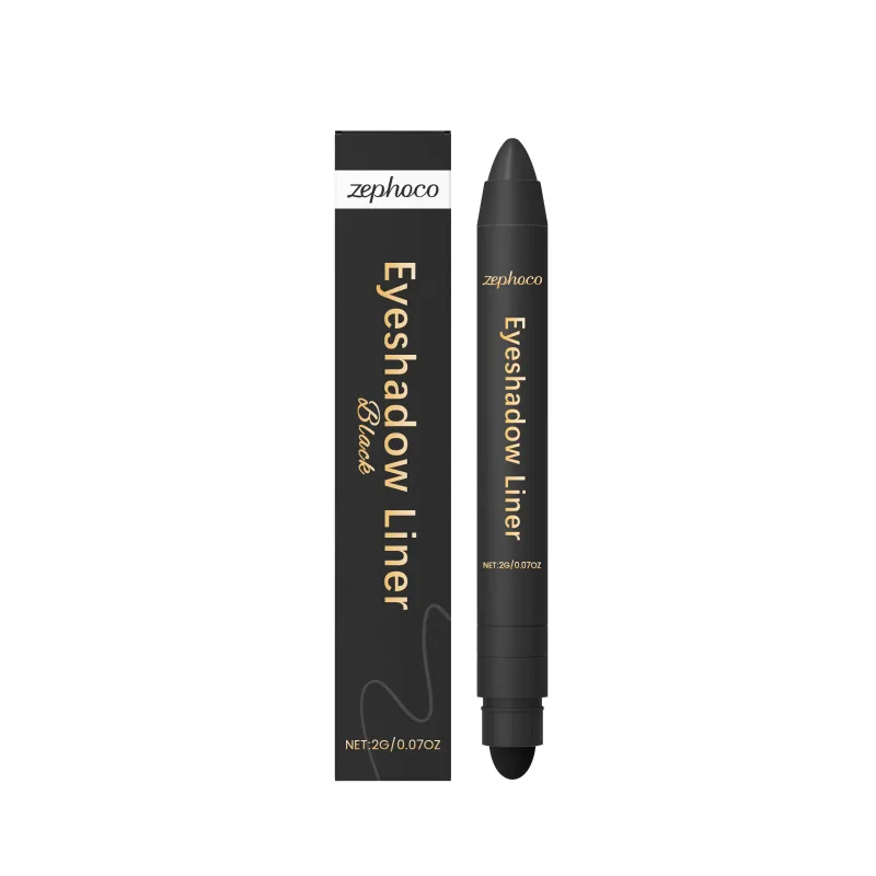 2 In1 Eyeshadow Liner Pen Matte Black Brown Waterproof Natural Long Lasting Silky Smooth Color-Rendering Professional Eye Makeup