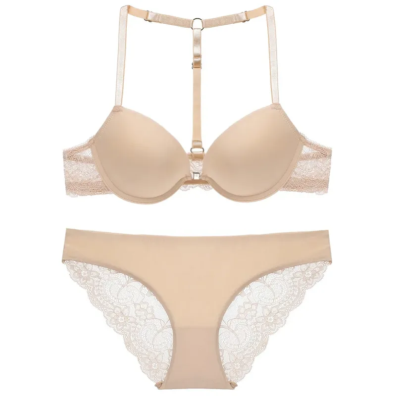 Bequemes Push-up-BH-Set für Damen mit Schnalle vorne und Schultergurt, sexy Dessous für Damen — image 8