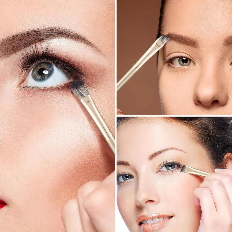 5/8/10/13/15 pçs pincéis de maquiagem profissional conjunto de ferramentas de ouro compõem kits de ferramentas de escova para sombra delineador pincéis cosméticos