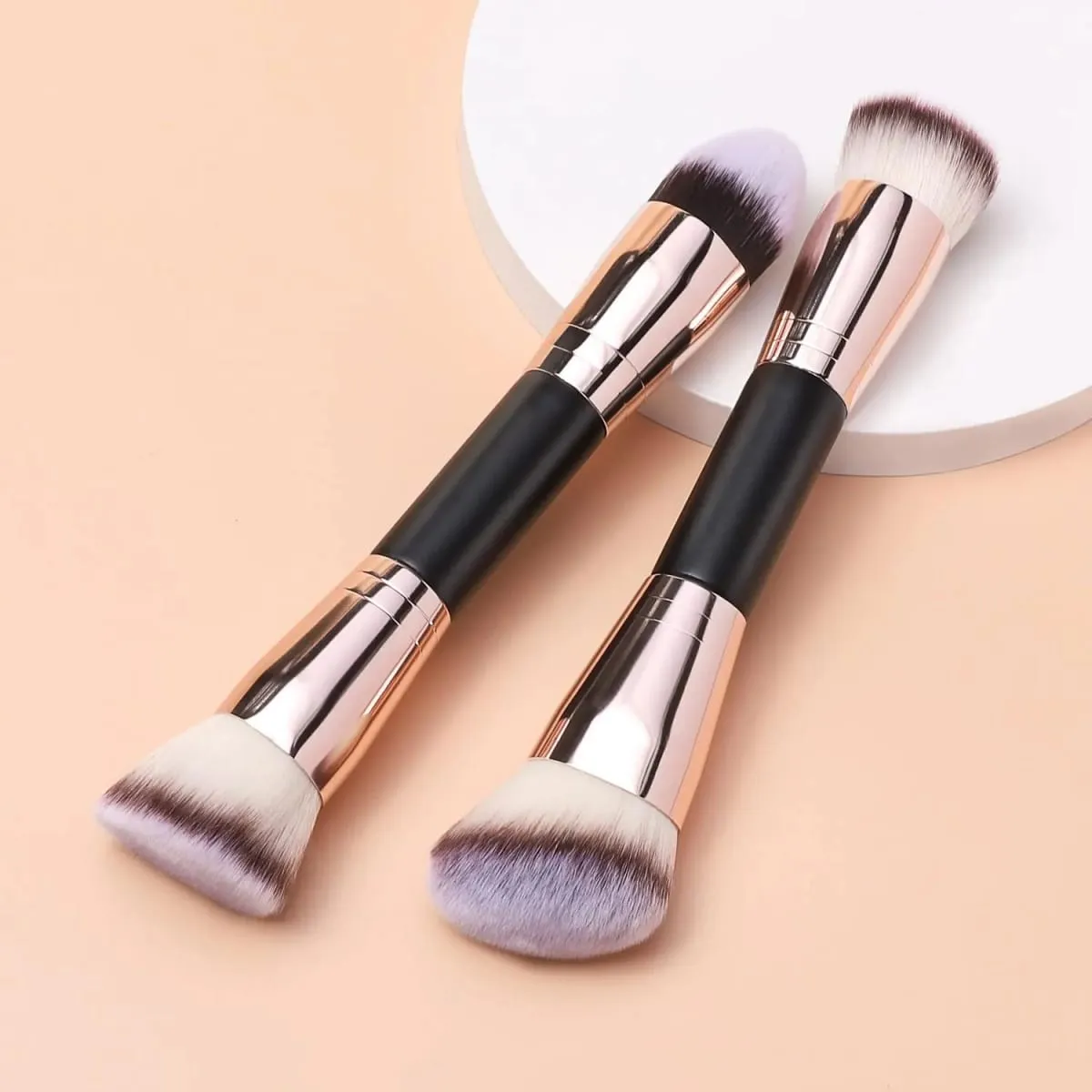 Cọ trang điểm nền Cọ trang điểm hai đầu để trộn phấn lỏng Kem che khuyết điểm mỹ phẩm Cọ má hồng — image 2