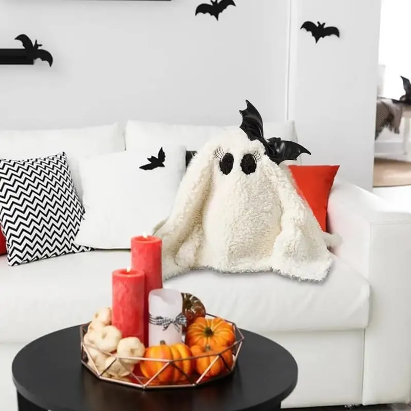 Duch pluszowa poduszka śliczny pluszowy duch Home Decor nadziewane Halloween pluszowe zabawki śliczny duch pluszowy zabawka miękki duch pluszowe dla — image 4