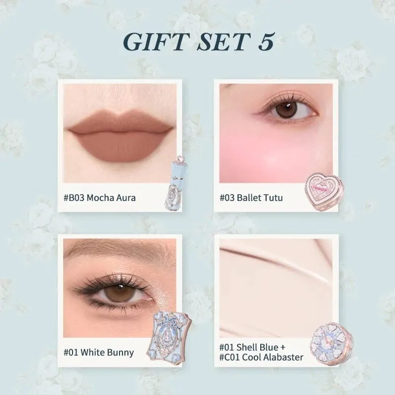 Flower Knows Bunny Garden Collection ชุดของขวัญแต่งหน้า Lip Cream Blush Cushion Cream Foundation แต่งหน้า Kit Full Professional — image 9