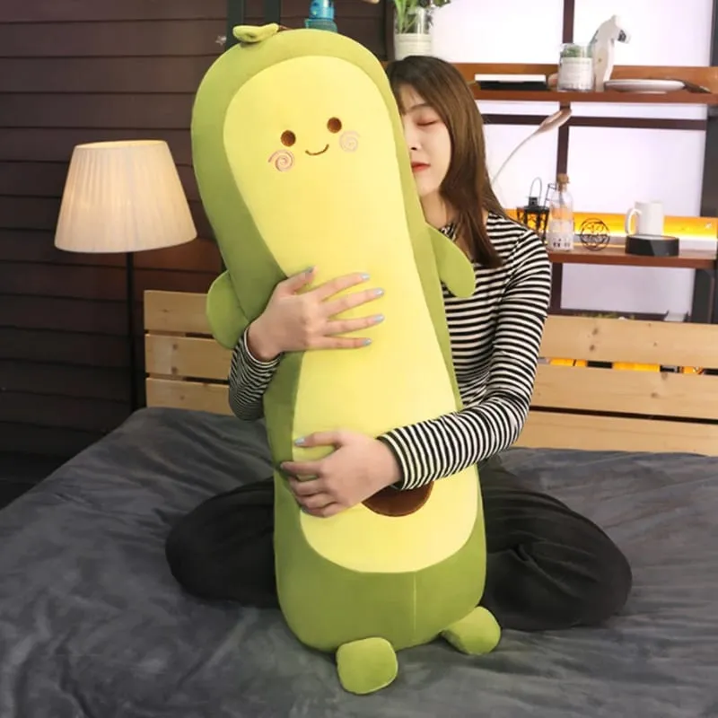 45-55 ซม.น่ารักผลไม้ Avocado หมอน Plush เด็กหมอนนอนขนาดใหญ่ตุ๊กตาตุ๊กตาโซฟาวันหยุดของขวัญ Kawaii Creative — image 3
