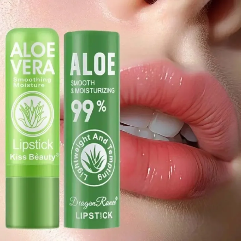 Aloe Vera Moisturizing ลิปสติกธรรมชาติยาวนานอุณหภูมิสีเปลี่ยน Lip Balm Fade-Resistant Nourishing LIPS Care แต่งหน้า — image 13