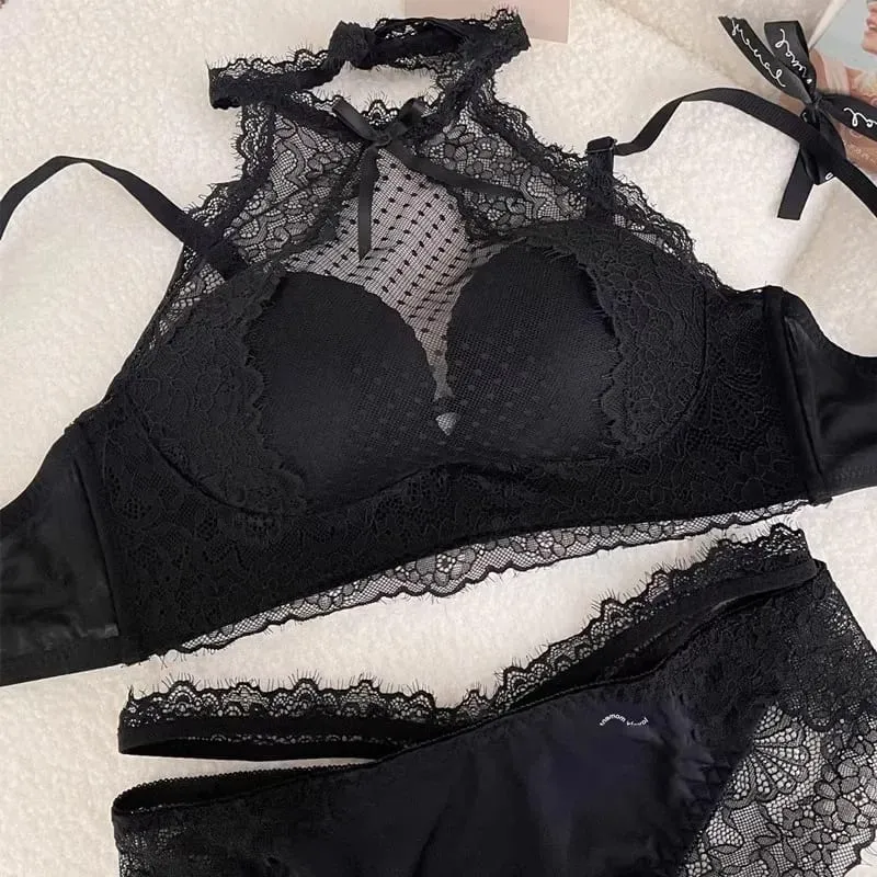 Halter คอ Push Up Bra - Latex ลูกไม้ Bralette สำหรับหน้าอกขนาดเล็กยั่วยวน Lift & Pure Seduction ไร้สายชุดชั้นใน Bra — image 11