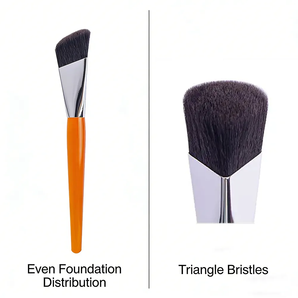Driehoek Foundation Brush Schuine Contour Foundation Cream Vloeibare Bronzer Make-up kwasten Kristallen handvat Foundation Make Up Tool — image 1