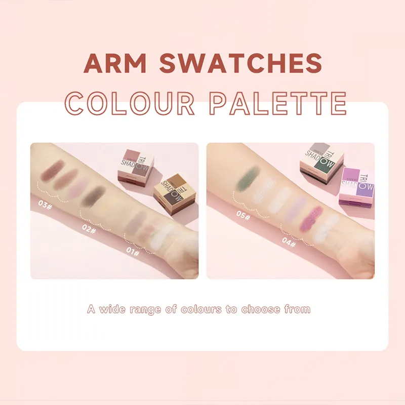 1 kus paleta očních stínů tři v jednom přenosný make-up s matným a lesklým povrchem multifunkční neutrální tón snadno se mísí