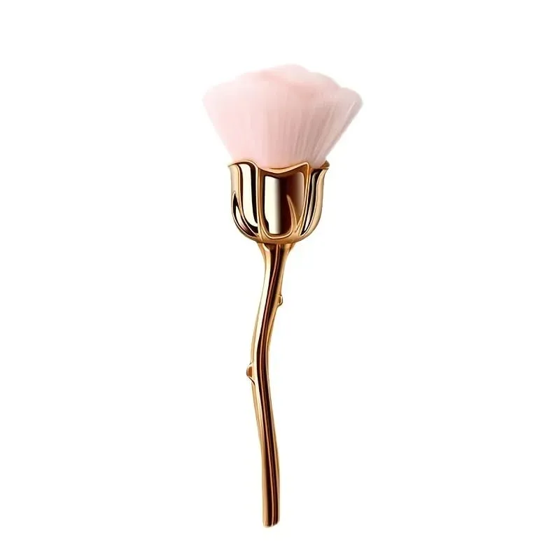 Una spazzola per polvere per unghie a forma di rosa Setole morbide Fondotinta per trucco Strumenti per fard e fondotinta Pennello per bellezza per fondotinta