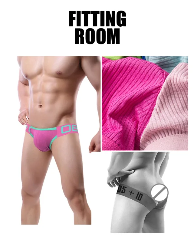 1Pc 0850 Tali Salib Lelaki Thong Berulir Kapas Mengangkat Punggung Seksi Empat Ding Belakang Gay Kosong Seluar Percuma Seksi Seksi
