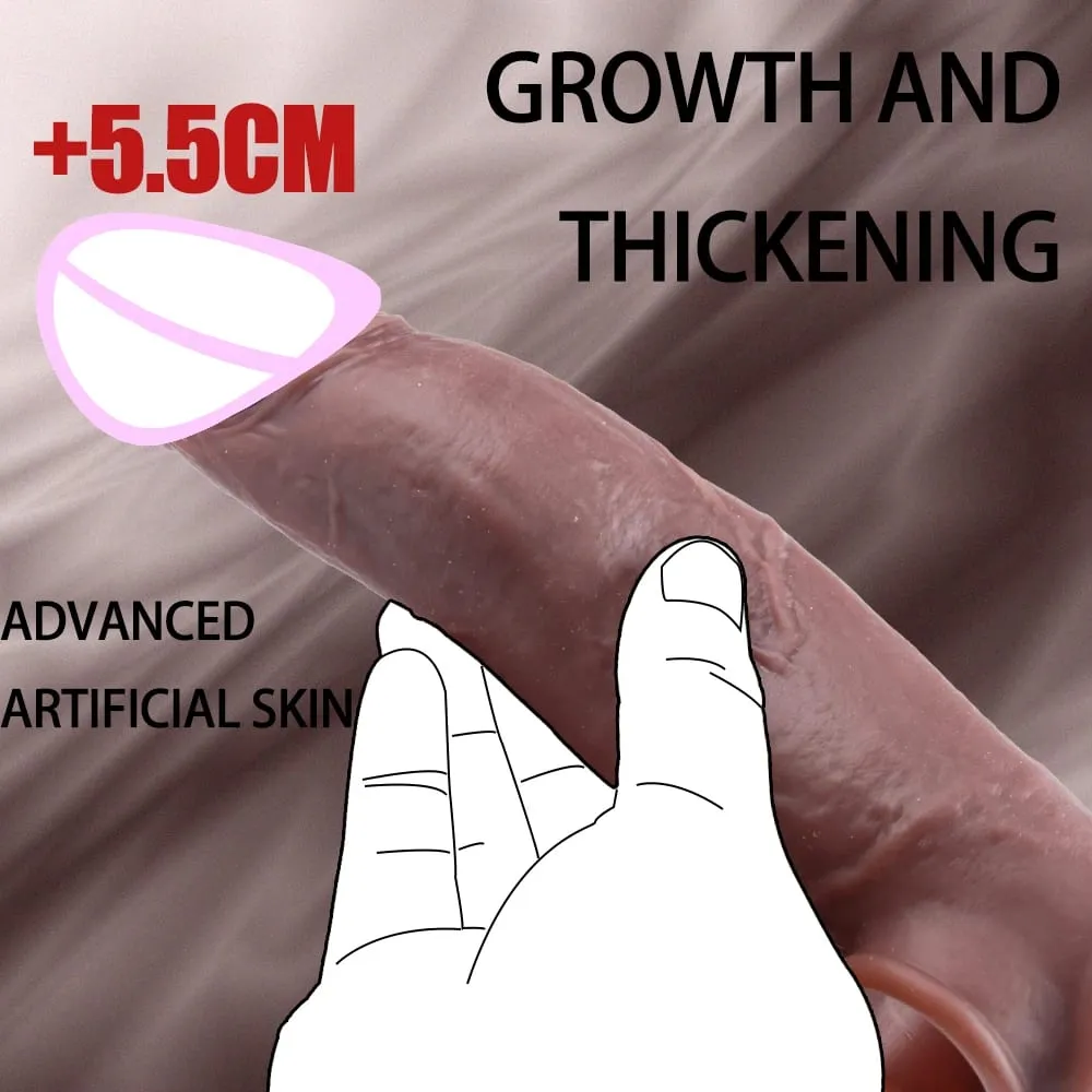 Manicotto per l'erezione dell'addestramento del pene Uomo adulto sexy Manicotto del pene in silicone Anello del rubinetto Estensore Giocattolo del sesso maschile Cazzo dildo — image 6