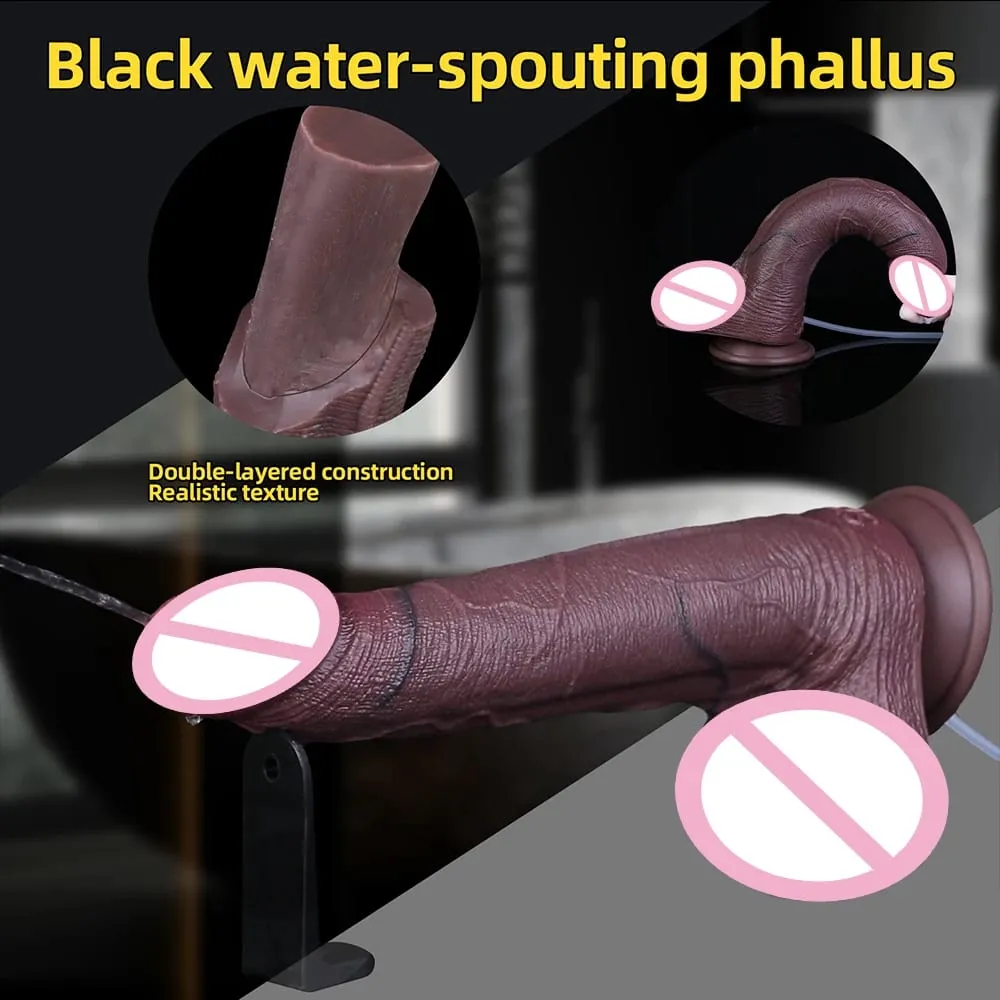 Silicone Sống Động Như Thật Hai Lớp Xuất Tinh Dương Vật Squirting Dài Dương Vật Giả Có Mút Hậu Môn Đồ Chơi Dành Cho Nam Nữ Masturbator — image 4
