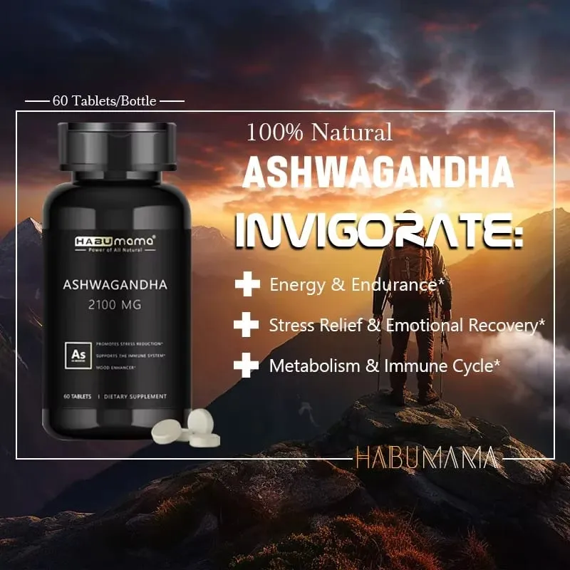 Le supplément énergétique original Ashwagandha sans OGM soutient la santé reproductive, un énergisant naturel — image 5