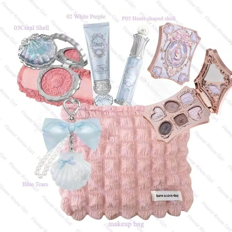 Flower Knows Shell's Jewel Collection Kit per il trucco Palette viso professionale completa, Blush, Ombretto, Crema per labbra, Illuminante, Set di balsami — image 11