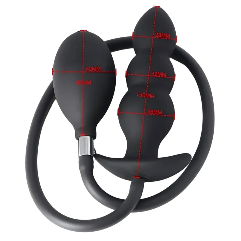 Plug anale gonfiabile Dilatatore anale Enorme Butt Plug Stimolare il giocattolo del sesso per le donne/uomini Masturbatori Massaggiatore della prostata Grandi giocattoli anali — image 19