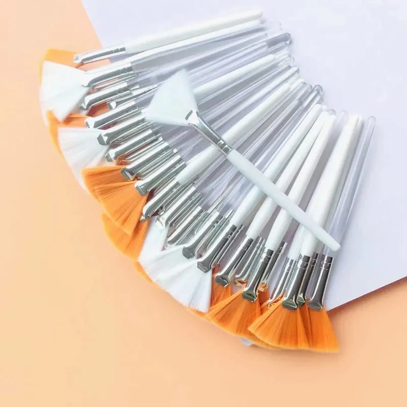 10/20/50pcs Fan Shape Foundation Makeup Brushes Multifunctional Facial Mask Brush Essential Oil Women Beauty Makeup Tools Brush — image 16